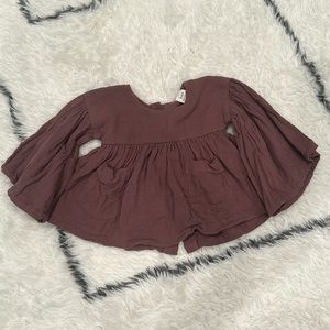 Kate Quinn Purple Ruffled Blouse